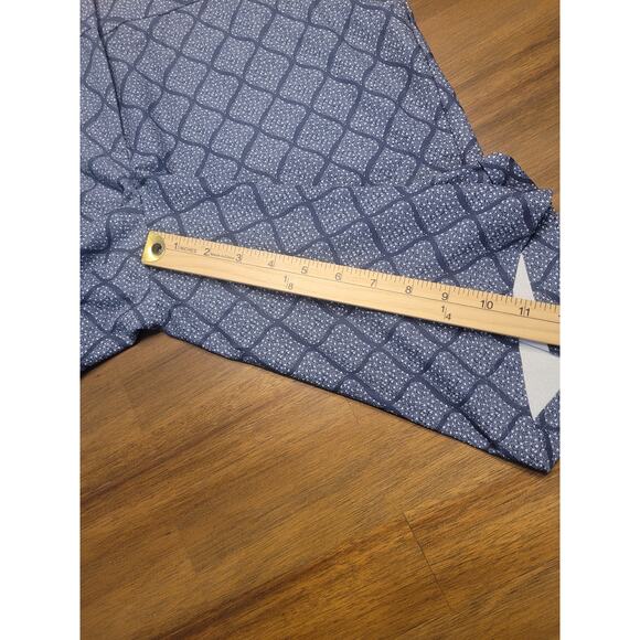 💙 Peter Millar Women’s Wicking Stretch Golf Shorts – Size 10 – Blue Geometric - Picture 8 of 12